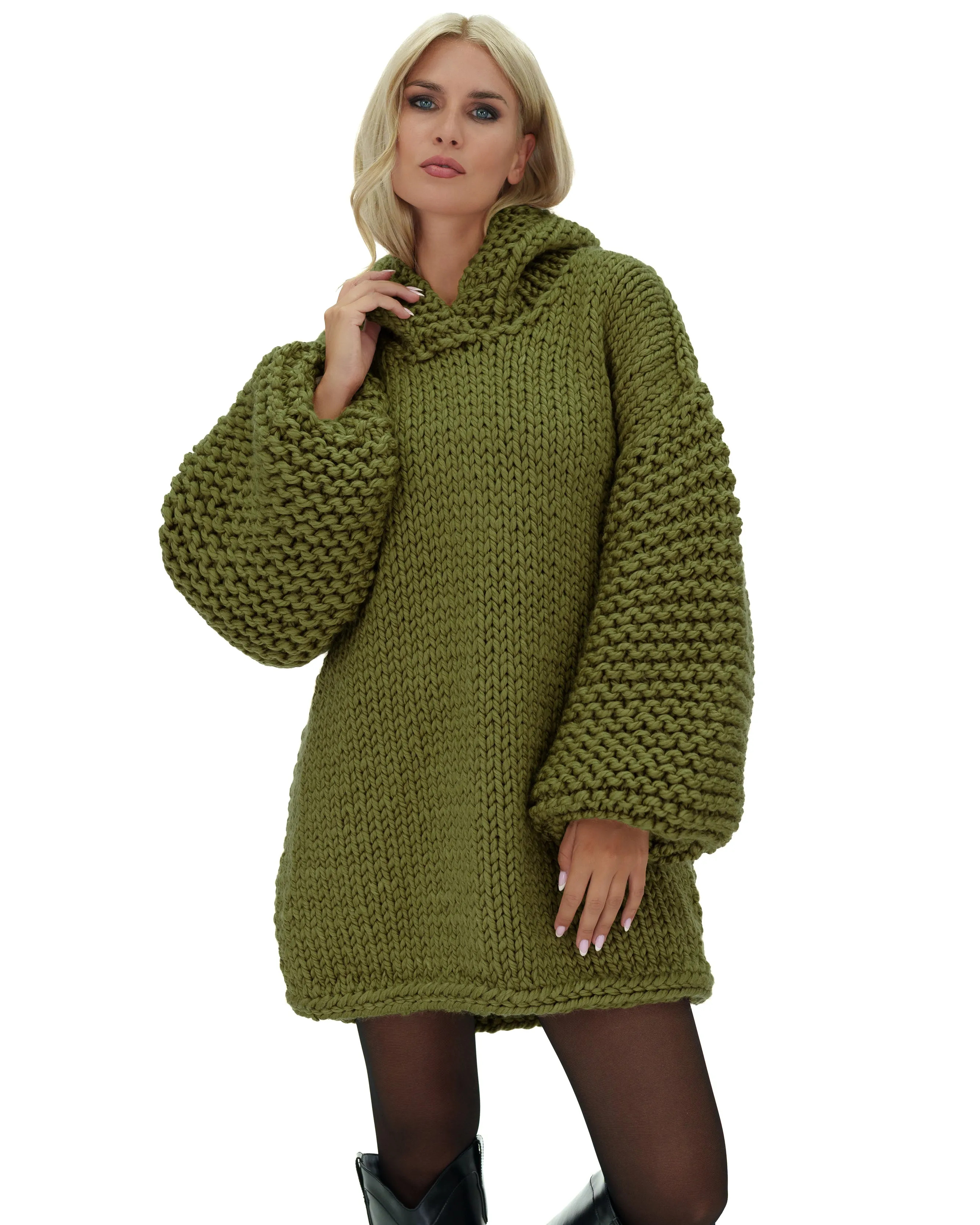 Hooded Sweater Dress