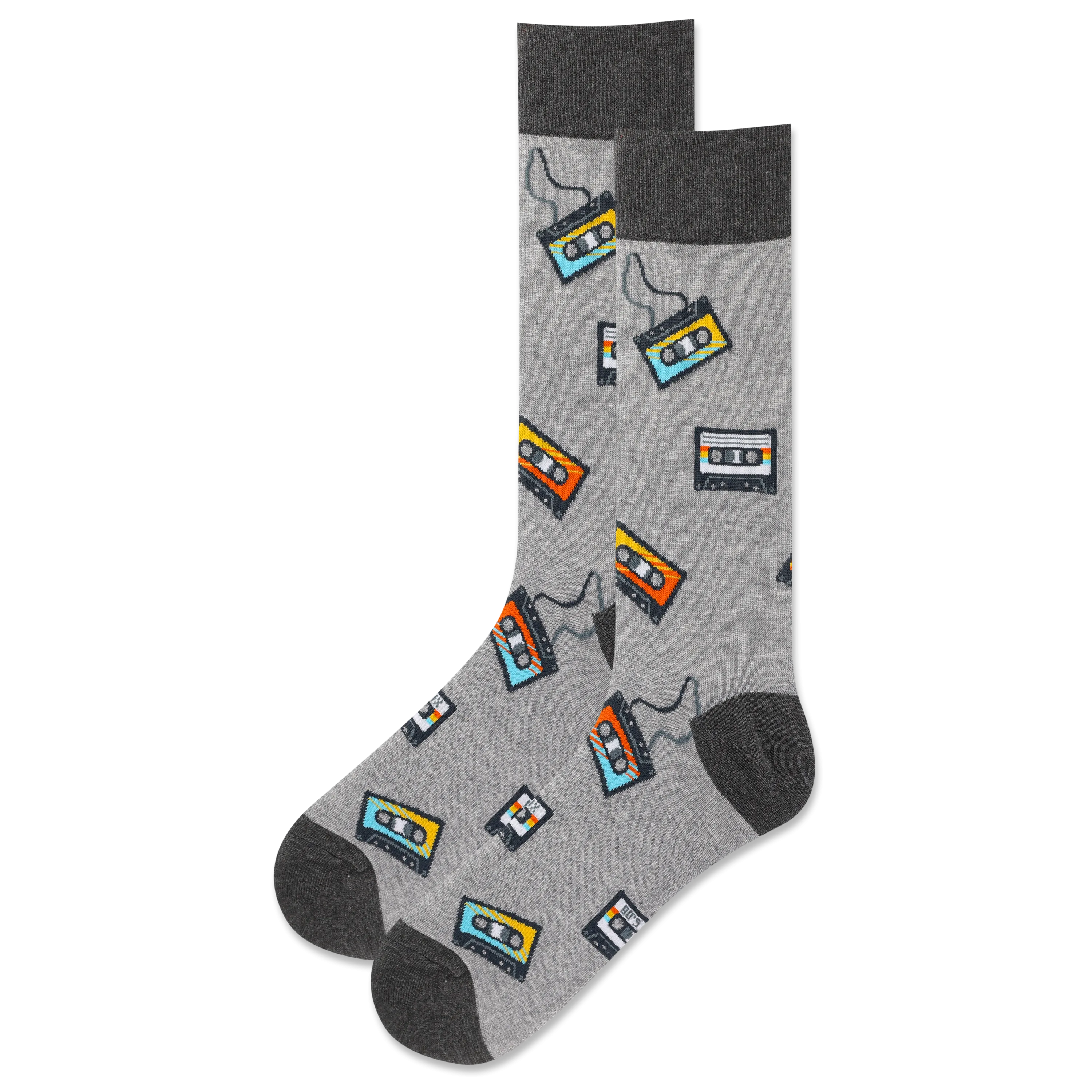 HOTSOX Men's Cassette Tapes Crew Sock