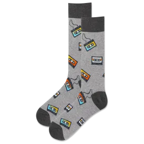 HOTSOX Men's Cassette Tapes Crew Sock