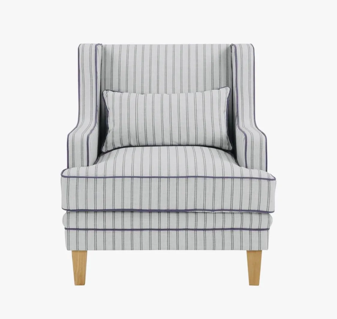 Hudson Pinstripe Armchair