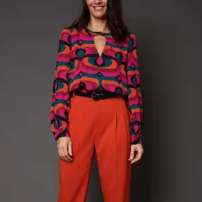 IDANO DONA BLOUSE IN FUCHSIA