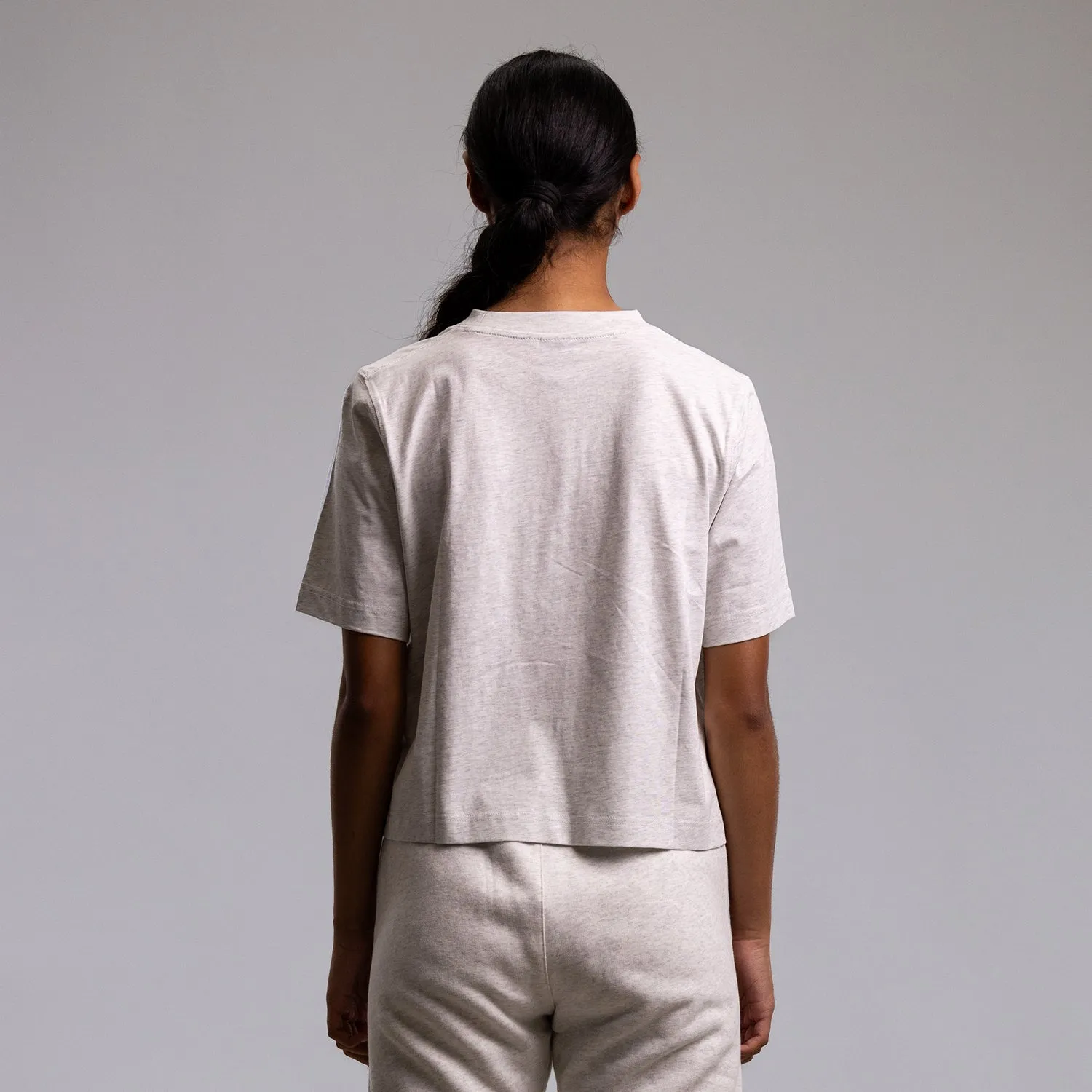 Italic Relax Tee Women's WHITE MARLE