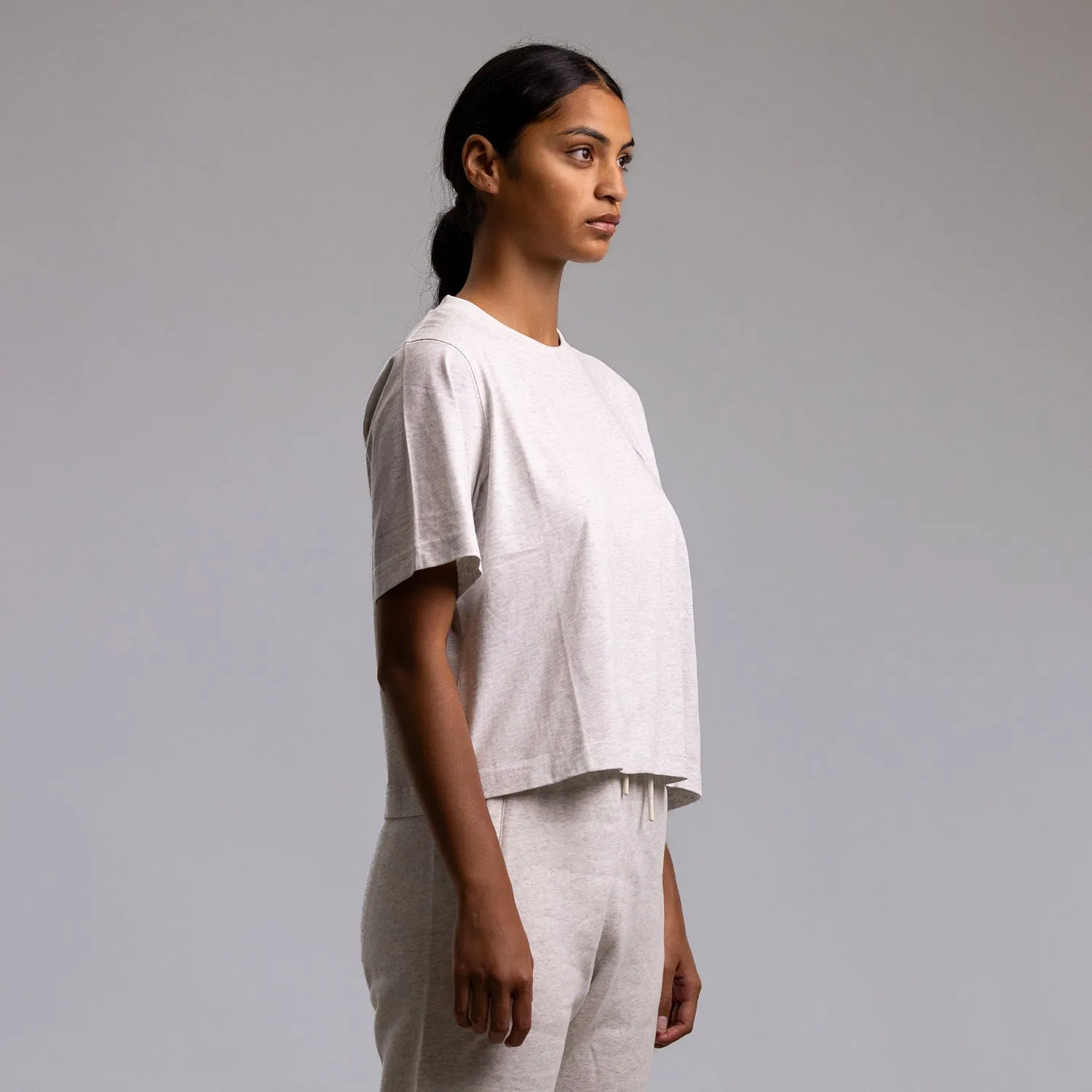 Italic Relax Tee Women's WHITE MARLE