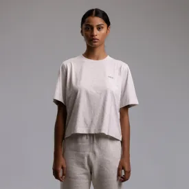 Italic Relax Tee Women's WHITE MARLE