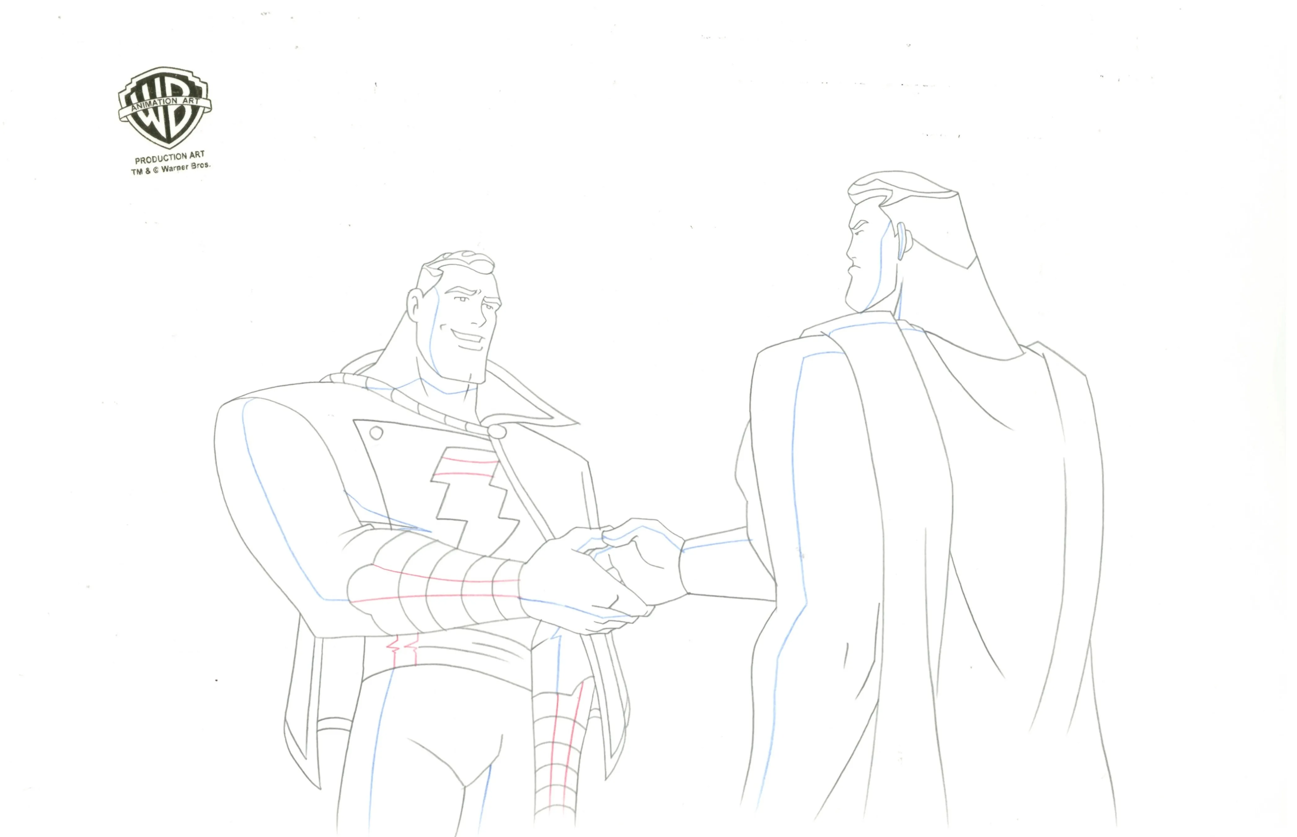 Justice League Unlimited Original Production Drawing: Shazam, Superman