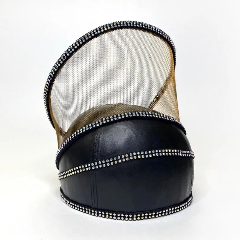Kokin Vintage Leather Mesh Column Hat