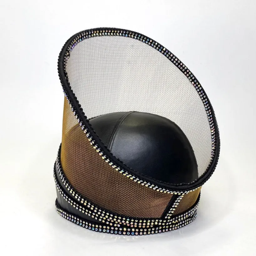 Kokin Vintage Leather Mesh Column Hat