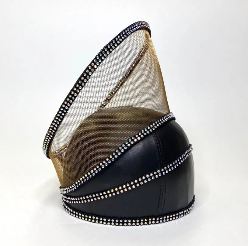 Kokin Vintage Leather Mesh Column Hat