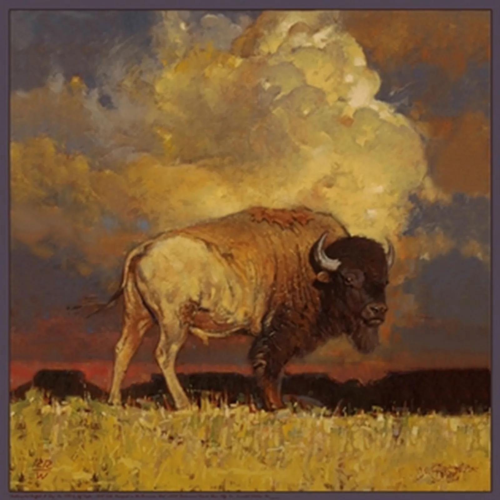 Limited-Edition Nothing But Buffalo & Sky Silk Scarf by Jeff Segler