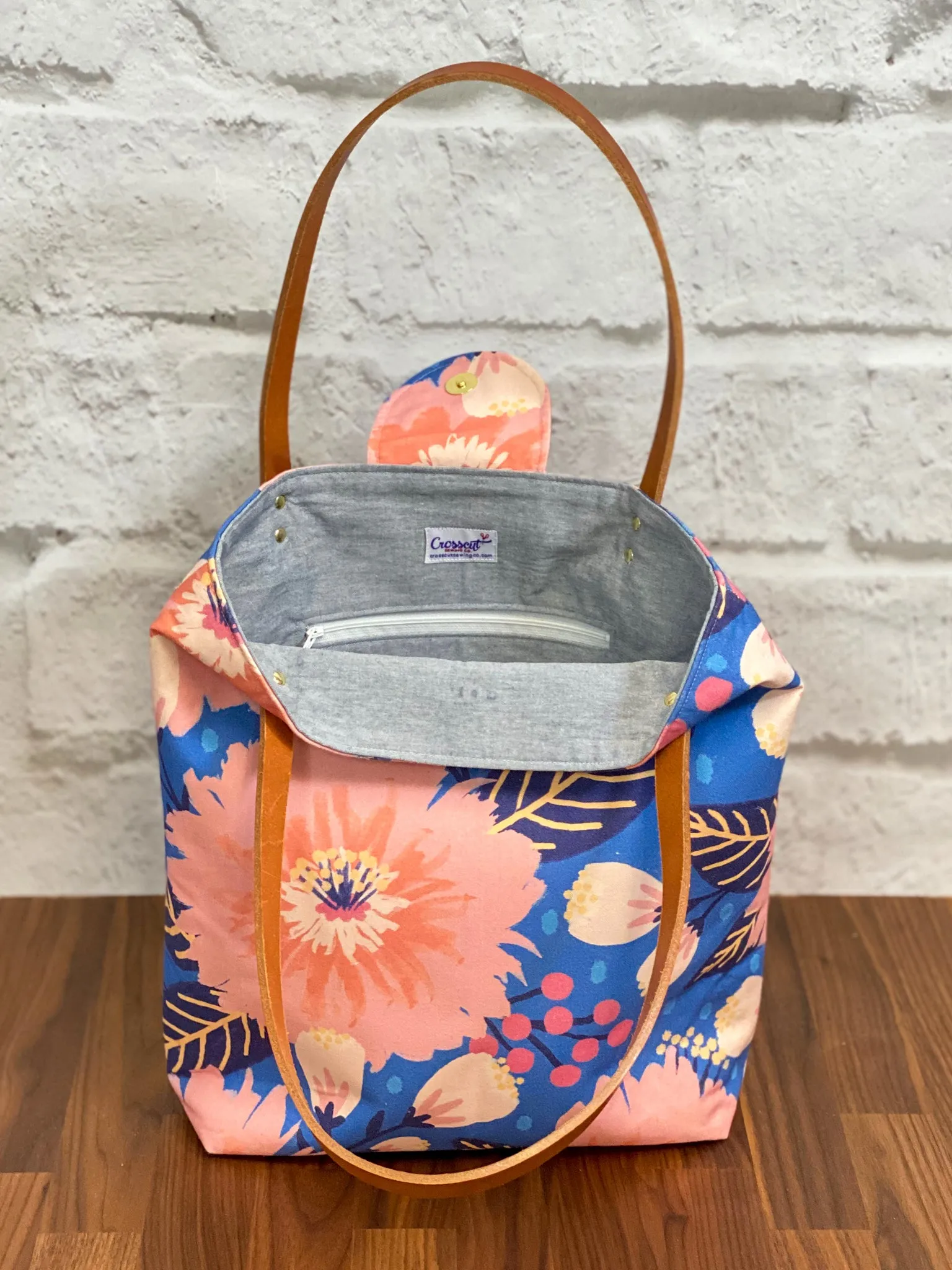 Lincoln Tote Bag Complete Kit - Dahlia Blue Organic Canvas
