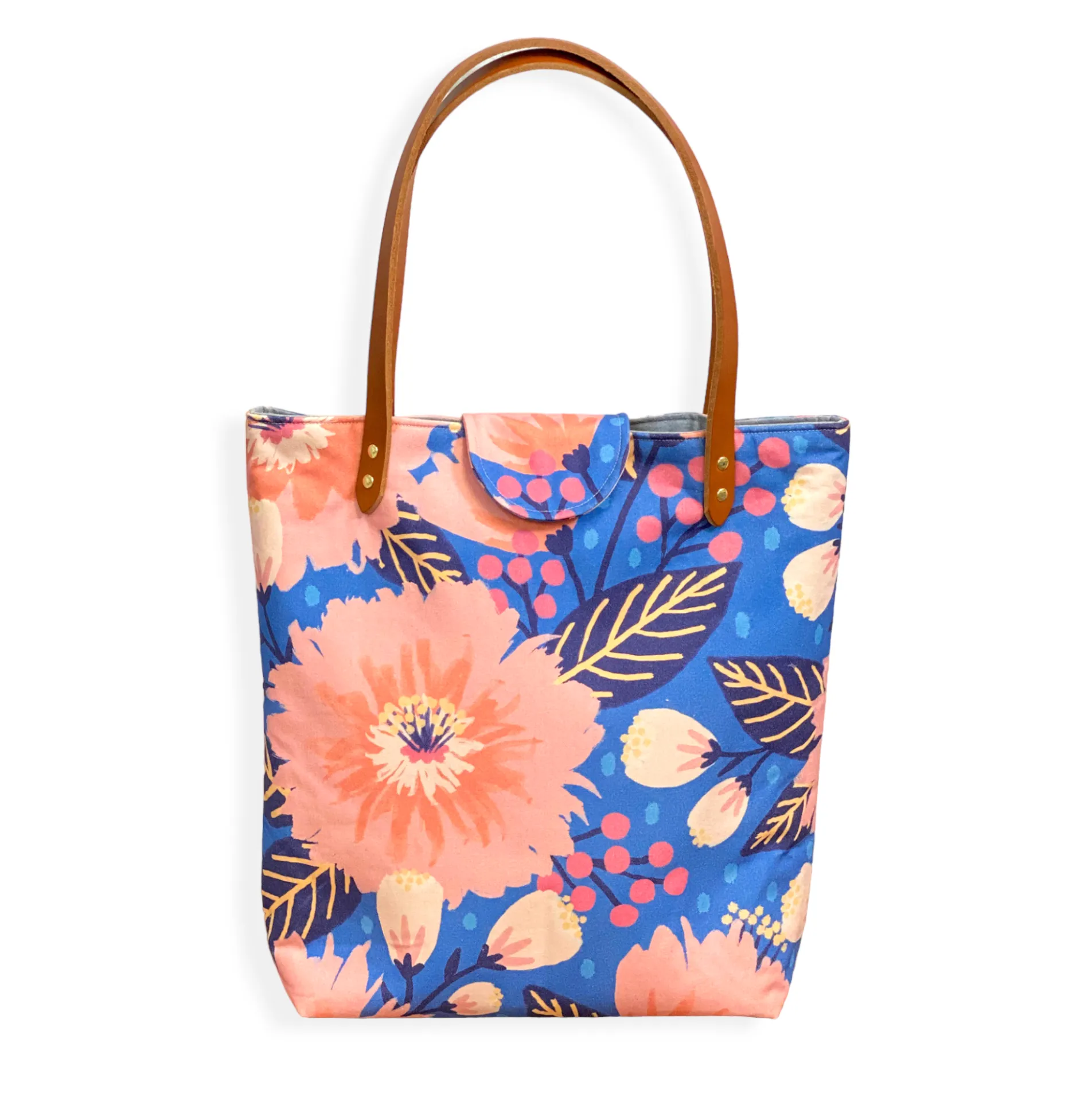 Lincoln Tote Bag Complete Kit - Dahlia Blue Organic Canvas