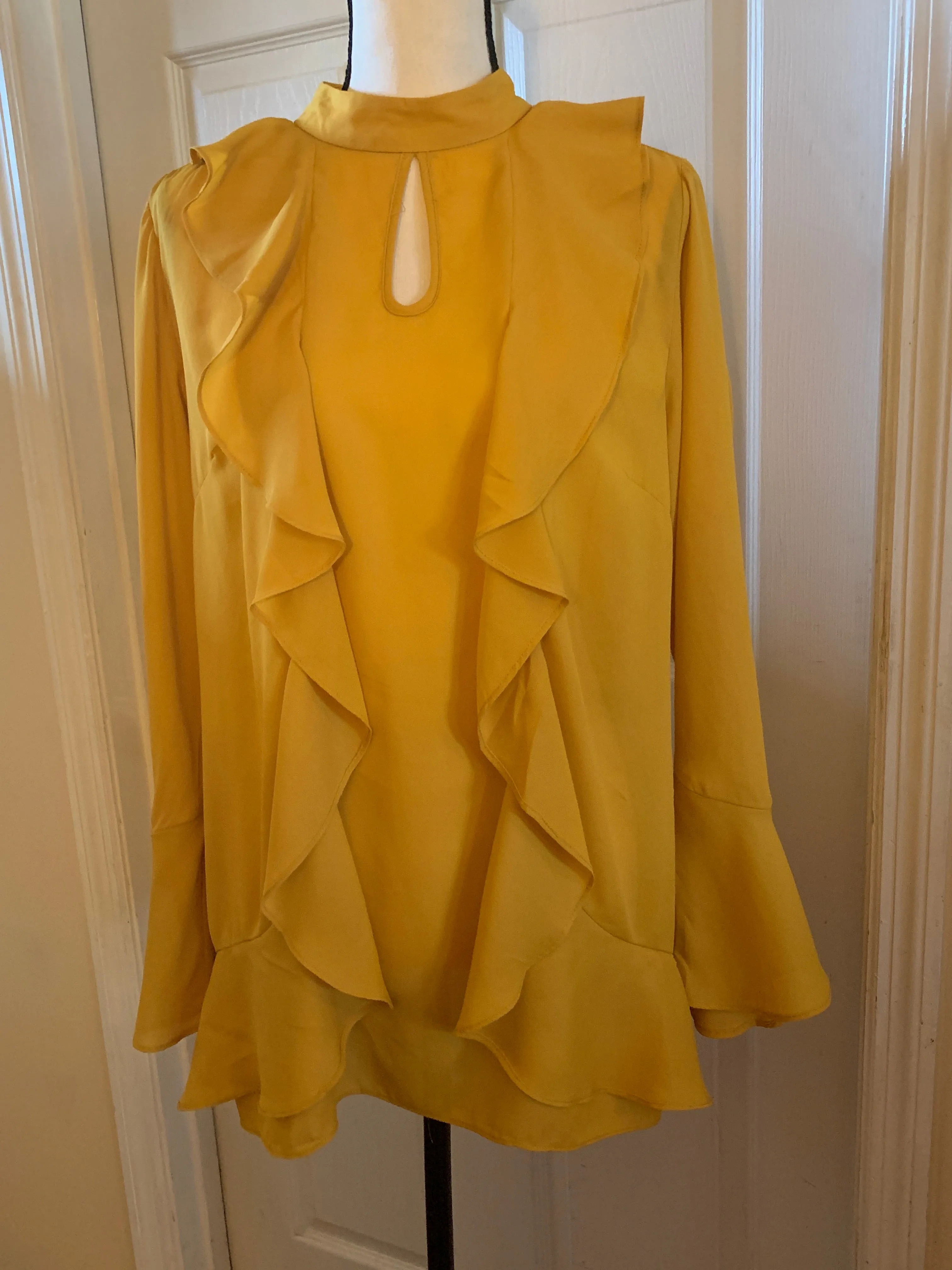 Midnight Velvet Mustard Blouse