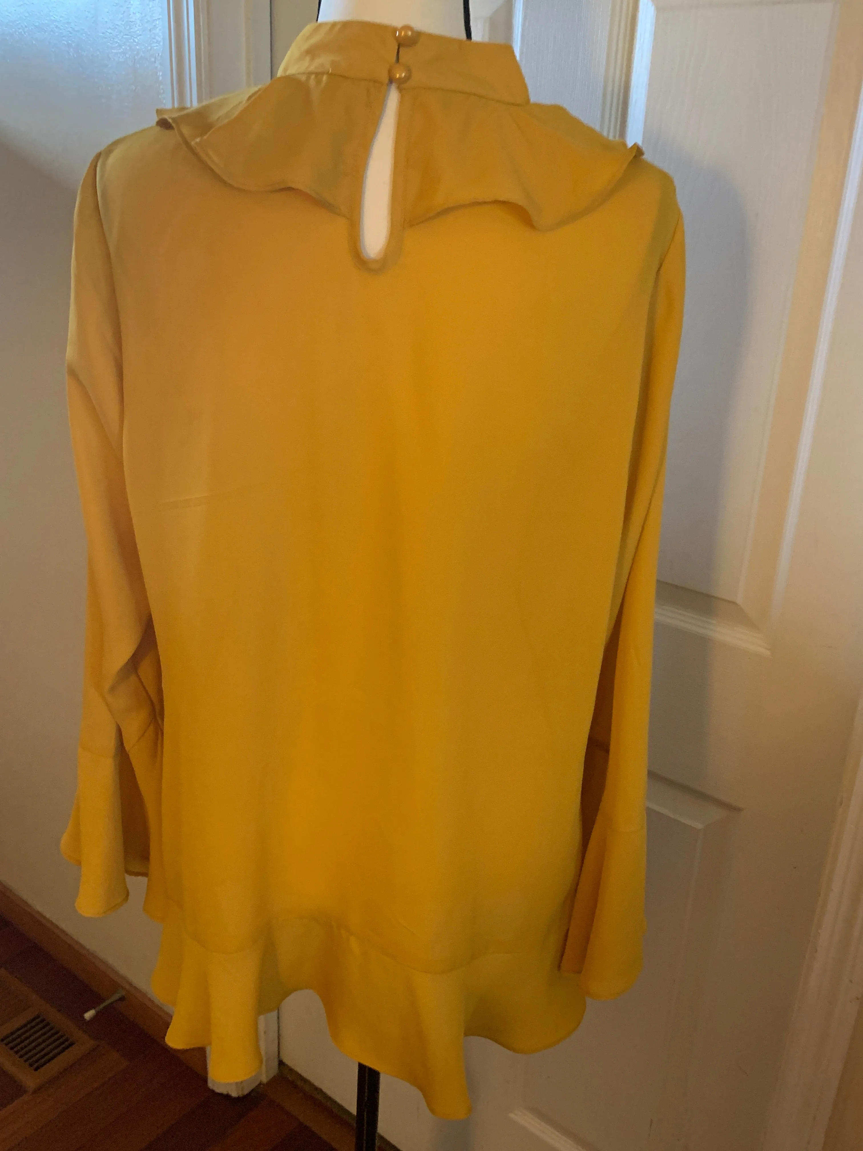 Midnight Velvet Mustard Blouse