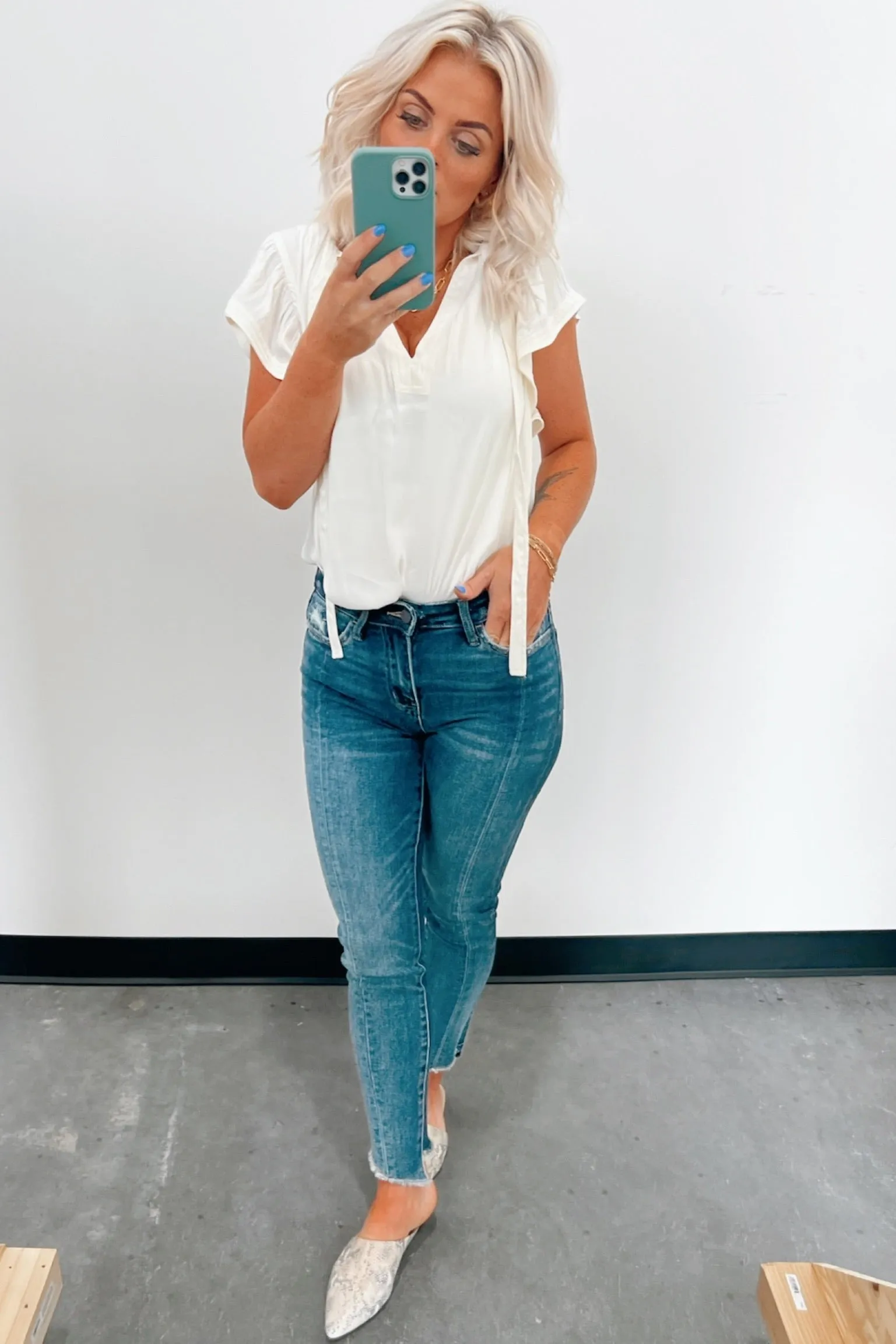 Milly Satin Blouse - FINAL SALE
