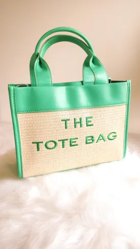 MJ Straw SS Green Bag