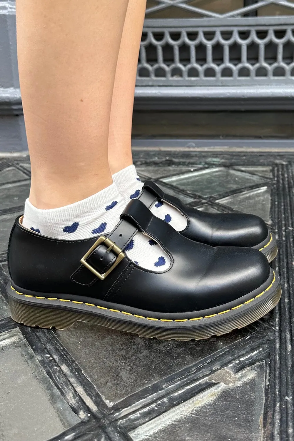 Navy Heart Socks