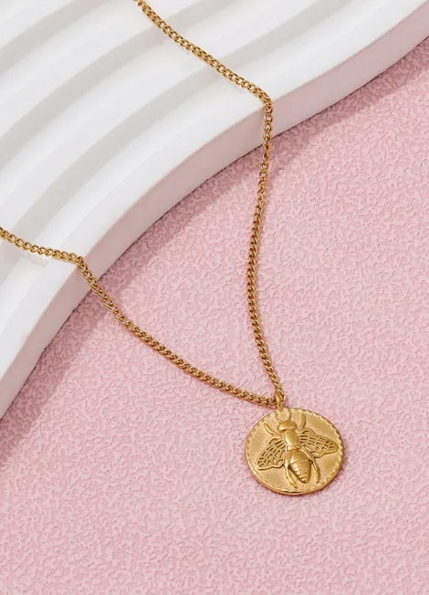Necklace | Bee Pendant | 18K Gold Plated
