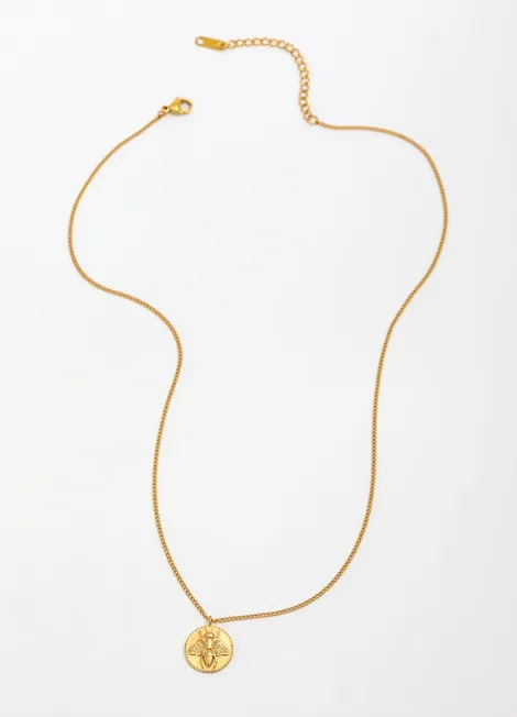 Necklace | Bee Pendant | 18K Gold Plated