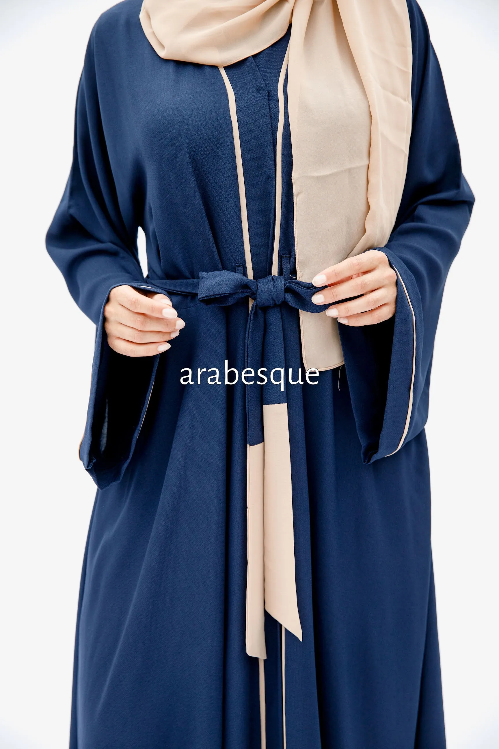 Open Umbrella Navy Abaya