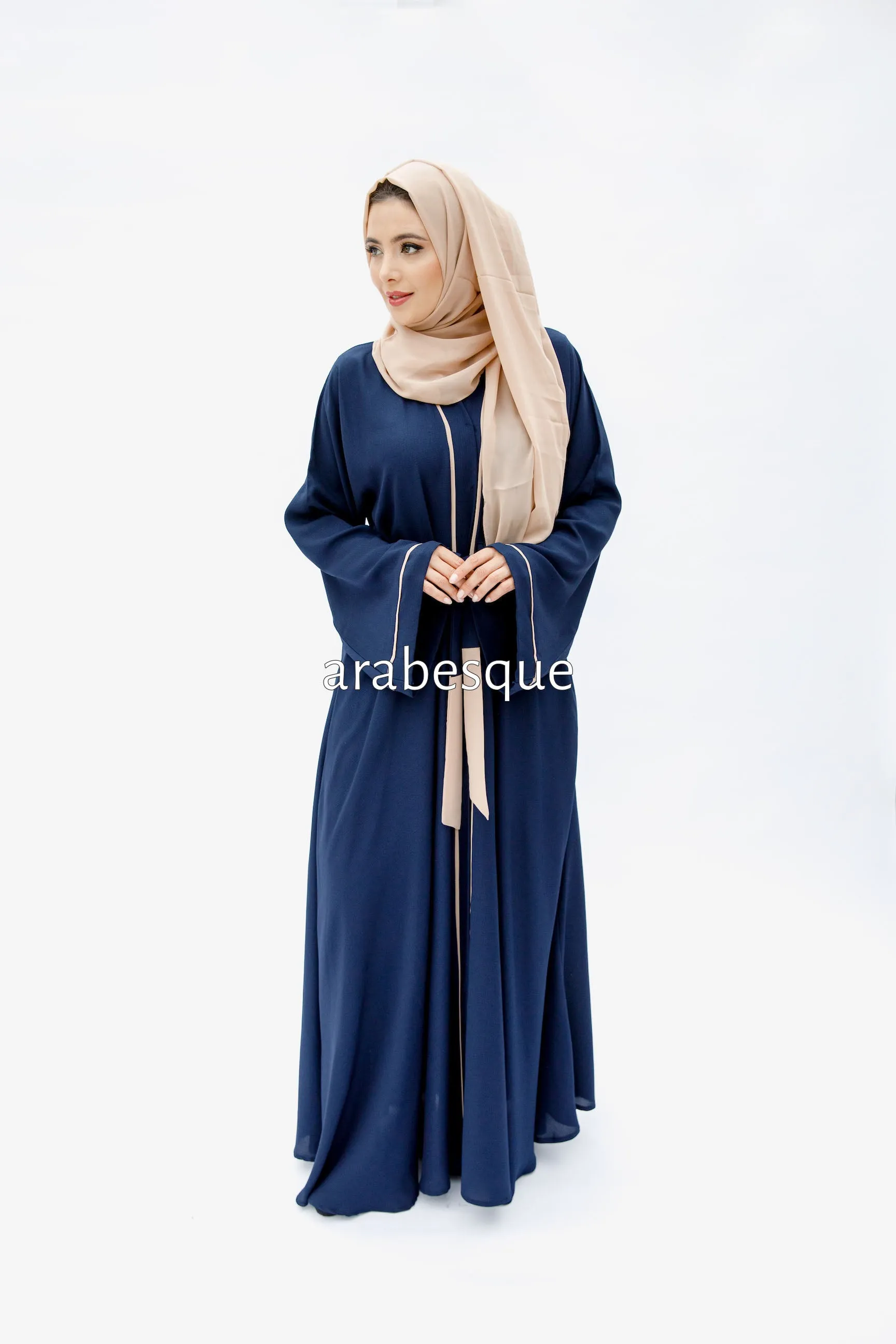 Open Umbrella Navy Abaya