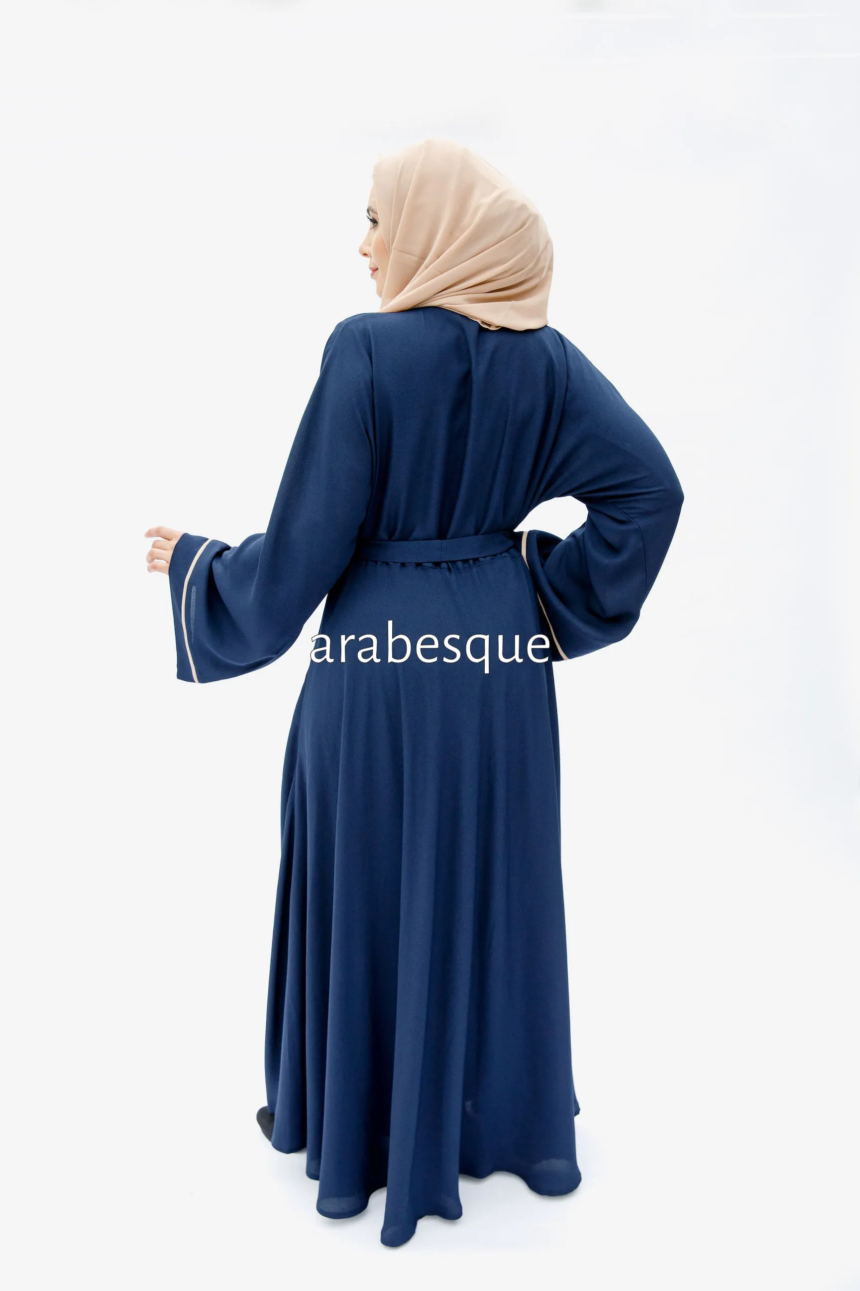 Open Umbrella Navy Abaya