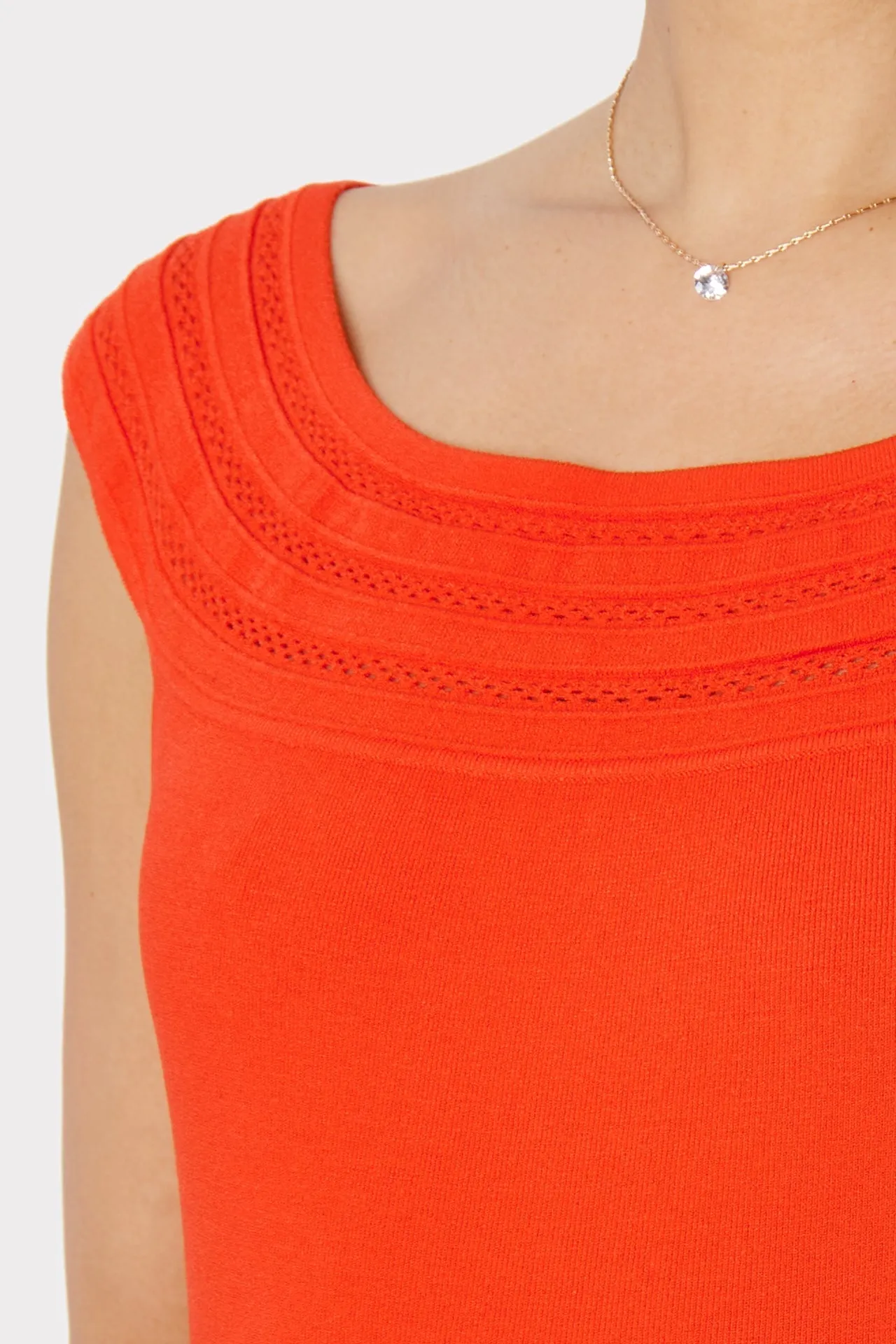 Pointelle Band Tank