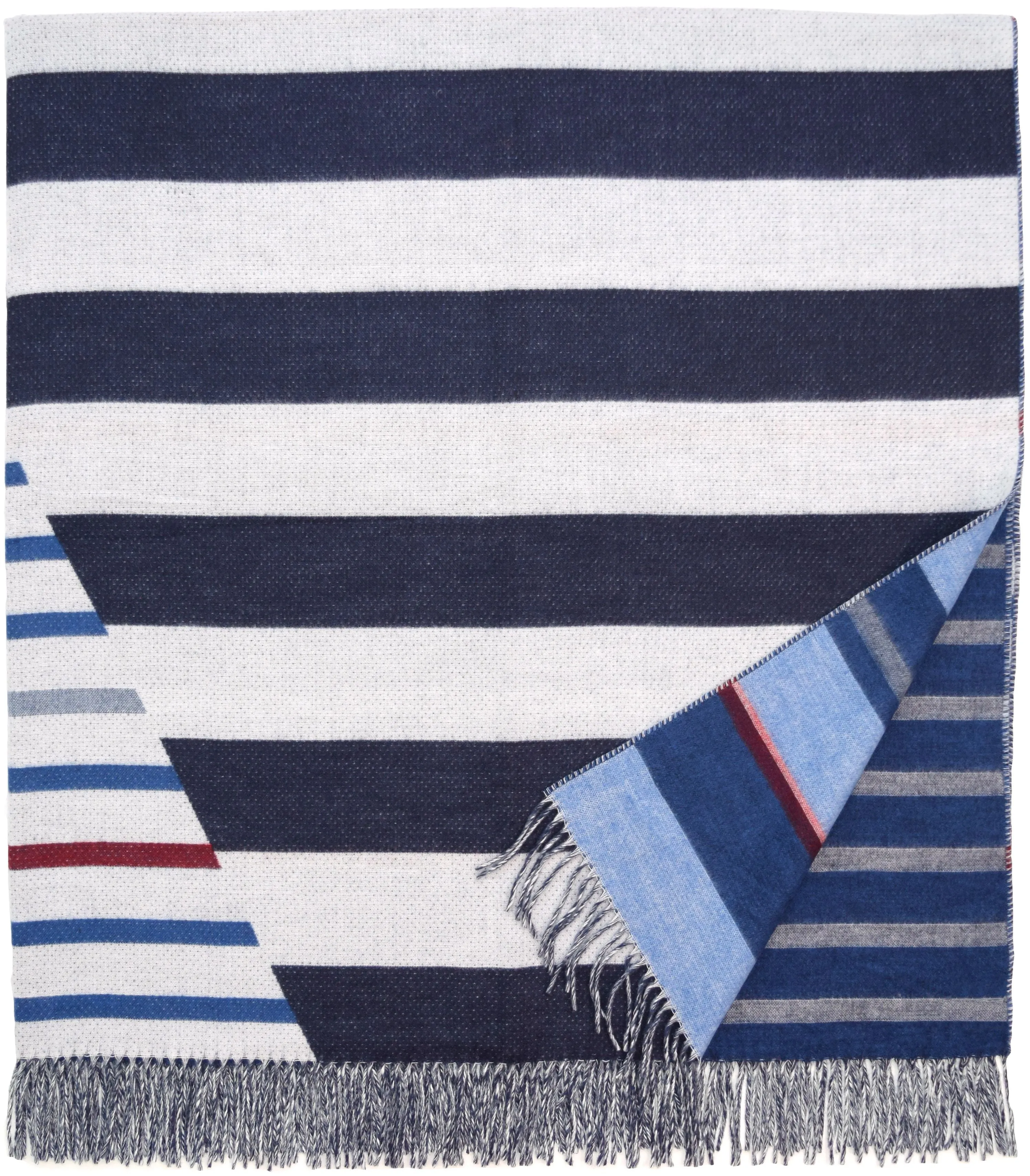 Reversible Stripes Woven Cashmink Throw