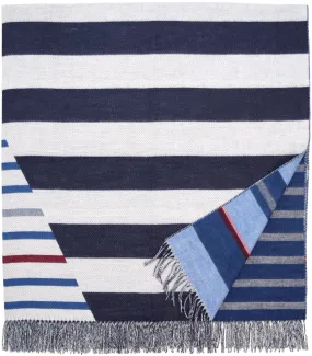 Reversible Stripes Woven Cashmink Throw