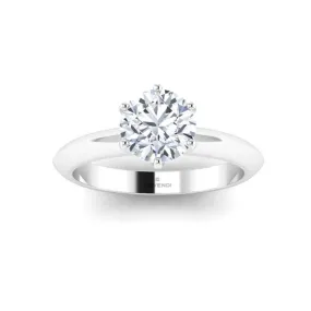 Six Claw Knife Edge Engagement Ring