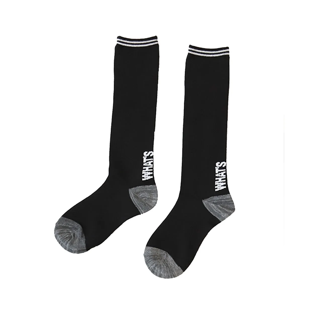 SOXJAM ボーイズ ハイソックス 6足組 16-18cm～22-24cm (男の子 ジュニアソックス ロング丈 長靴下 綿混 くつ下 くつした ロゴ) (在庫限り)