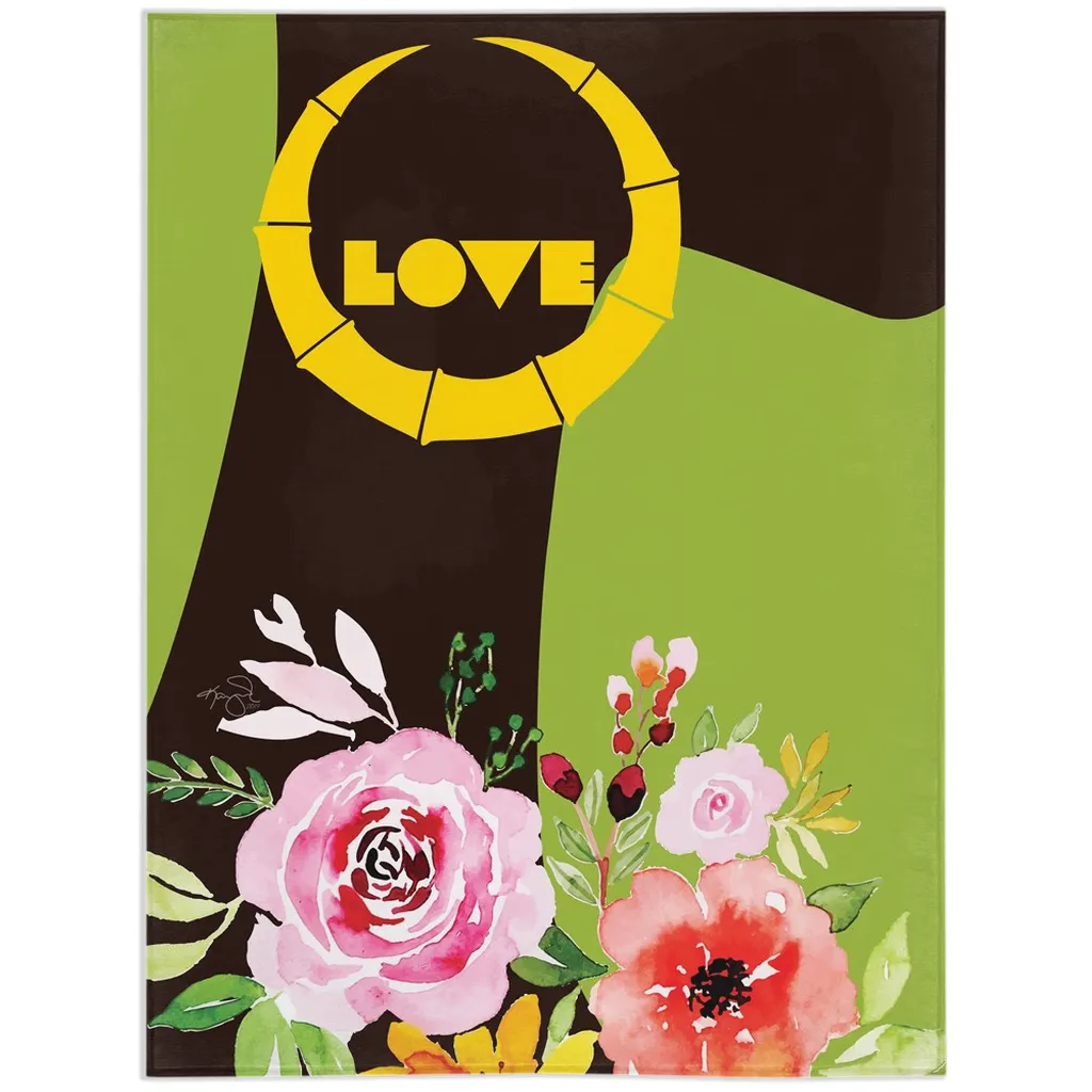 Spring Bamboo Love - Minky Blankets
