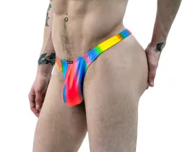Stylish and Vibrant Rainbow Rising Men's Thong