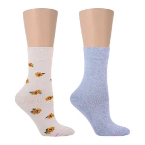 Sunflower | Diabetic Half-Cushion Socks For Women