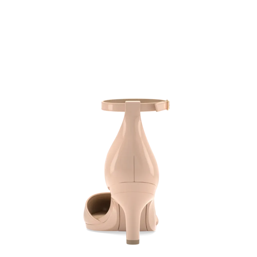 The D'Orsay - Sand Patent   Stiletto Heel Kit 3 Sand - FINAL SALE
