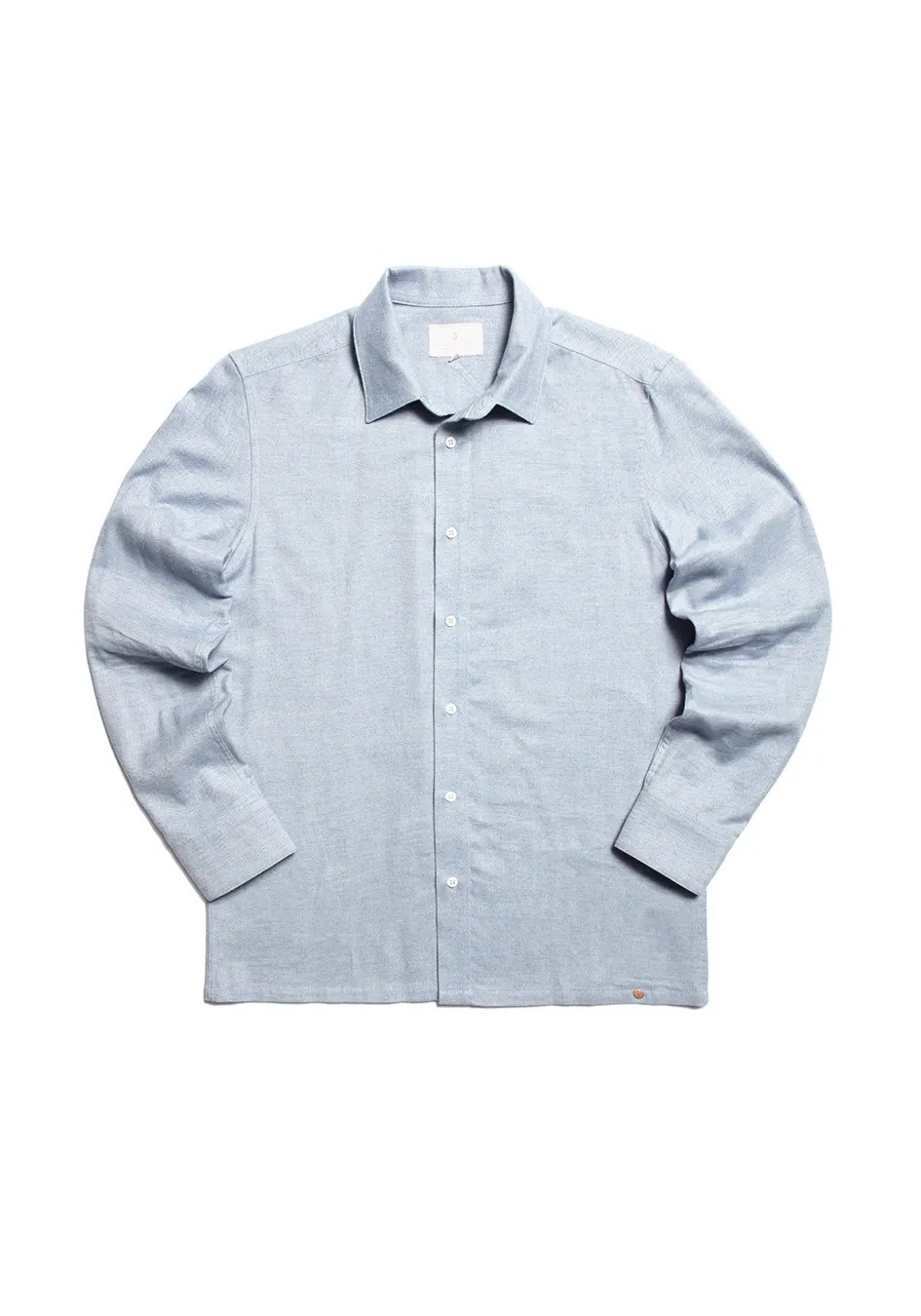The Victor Melton Shirt - Oxford Blue Herringbone