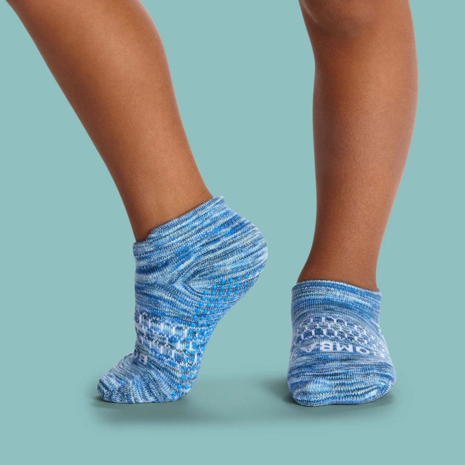 Toddler Space Dye Gripper Ankle Sock 4-Pack
