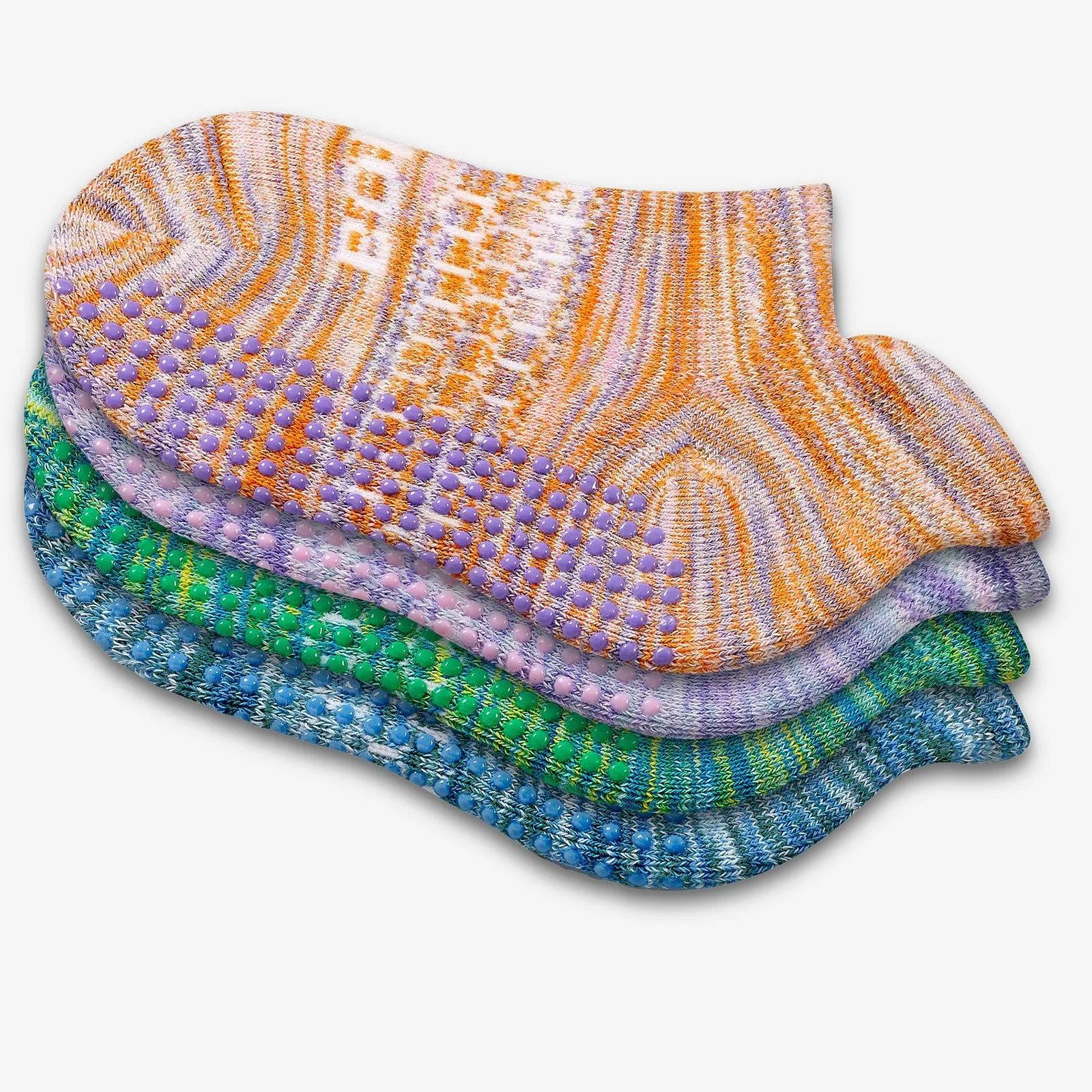 Toddler Space Dye Gripper Ankle Sock 4-Pack