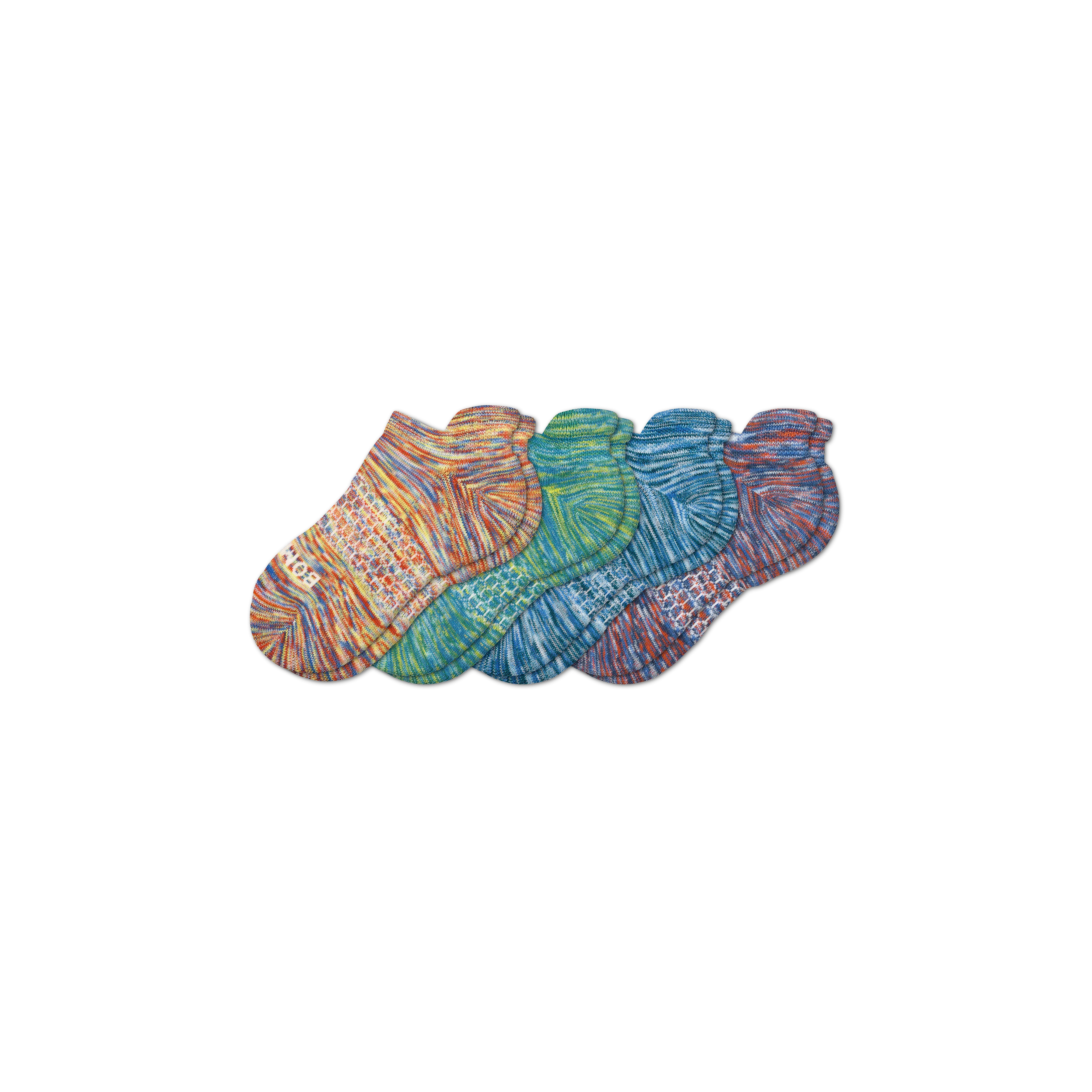 Toddler Space Dye Gripper Ankle Sock 4-Pack