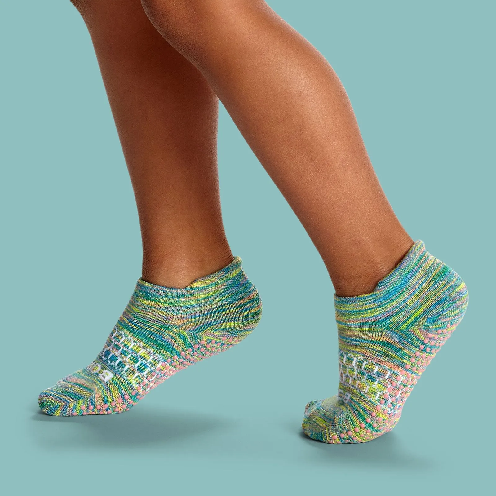 Toddler Space Dye Gripper Ankle Sock 4-Pack