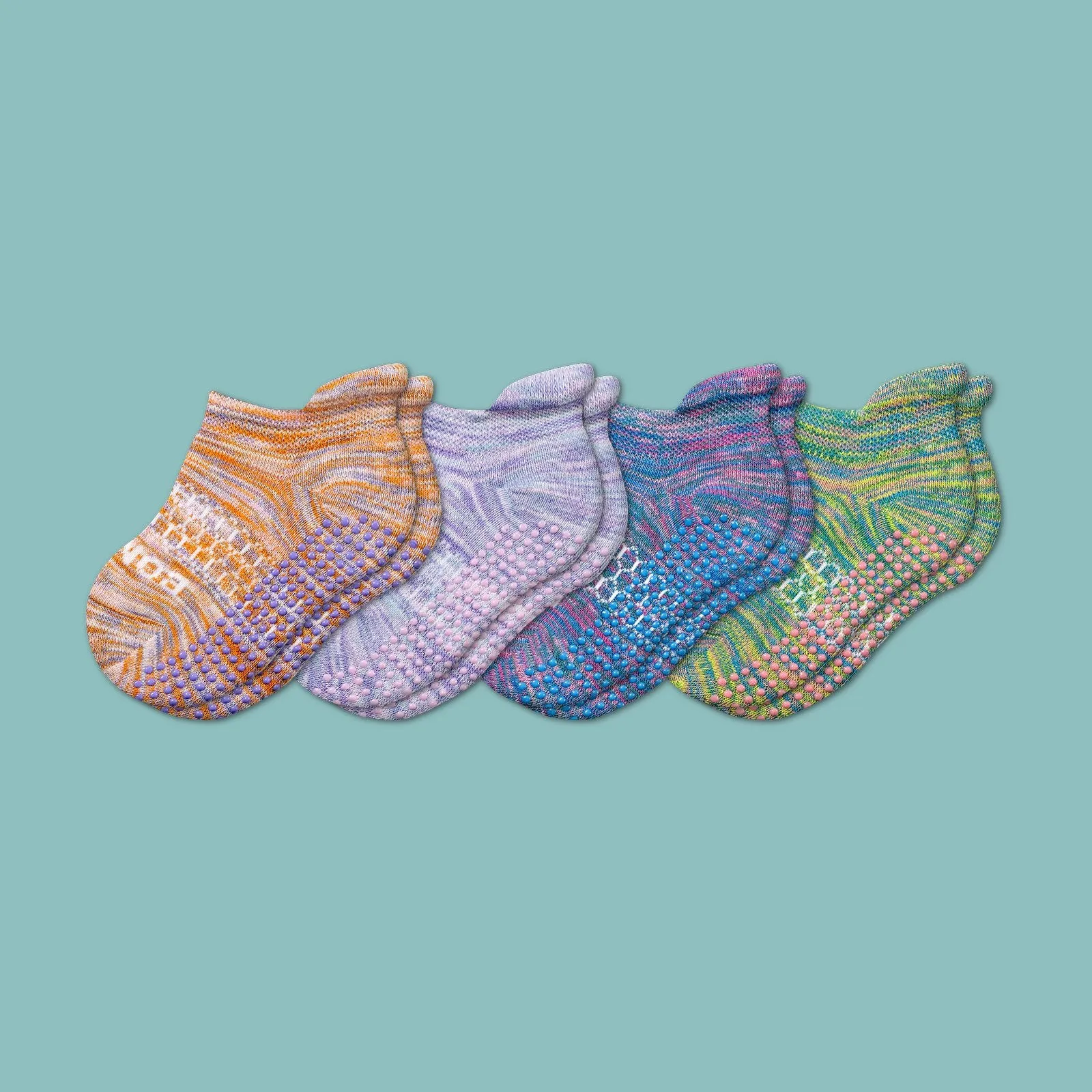 Toddler Space Dye Gripper Ankle Sock 4-Pack