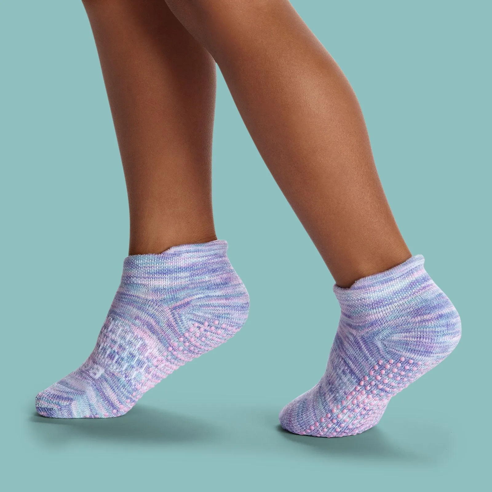 Toddler Space Dye Gripper Ankle Sock 4-Pack