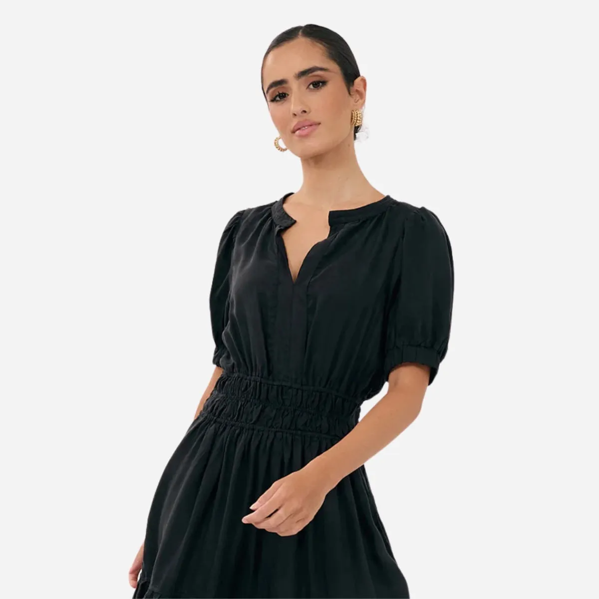 Violette Cupro Maxi Dress (Black)
