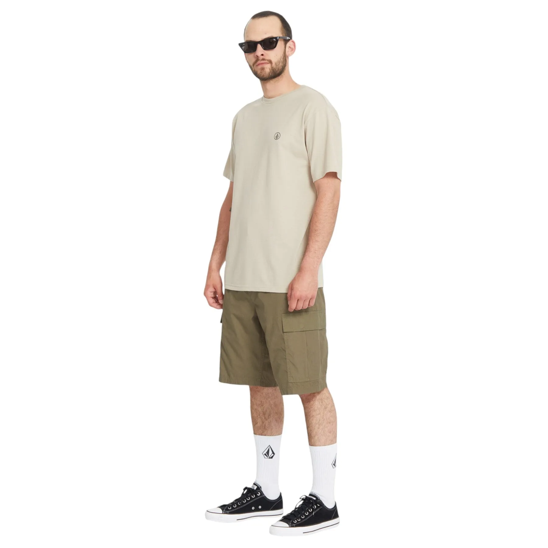 Volcom Men's Strange Tripper Cargo 22" Loose Fit Shorts Wintermoss A0912502_WMS