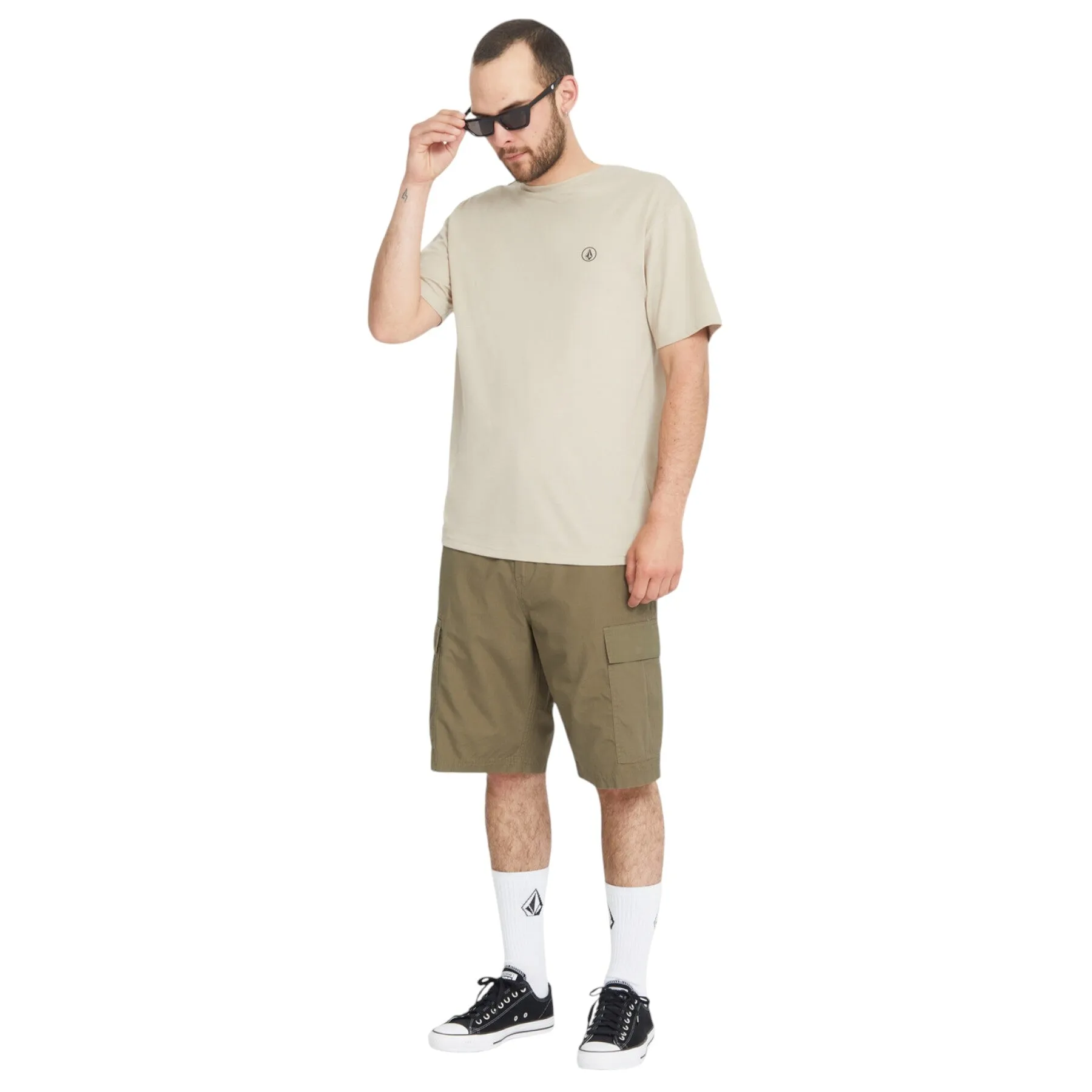 Volcom Men's Strange Tripper Cargo 22" Loose Fit Shorts Wintermoss A0912502_WMS
