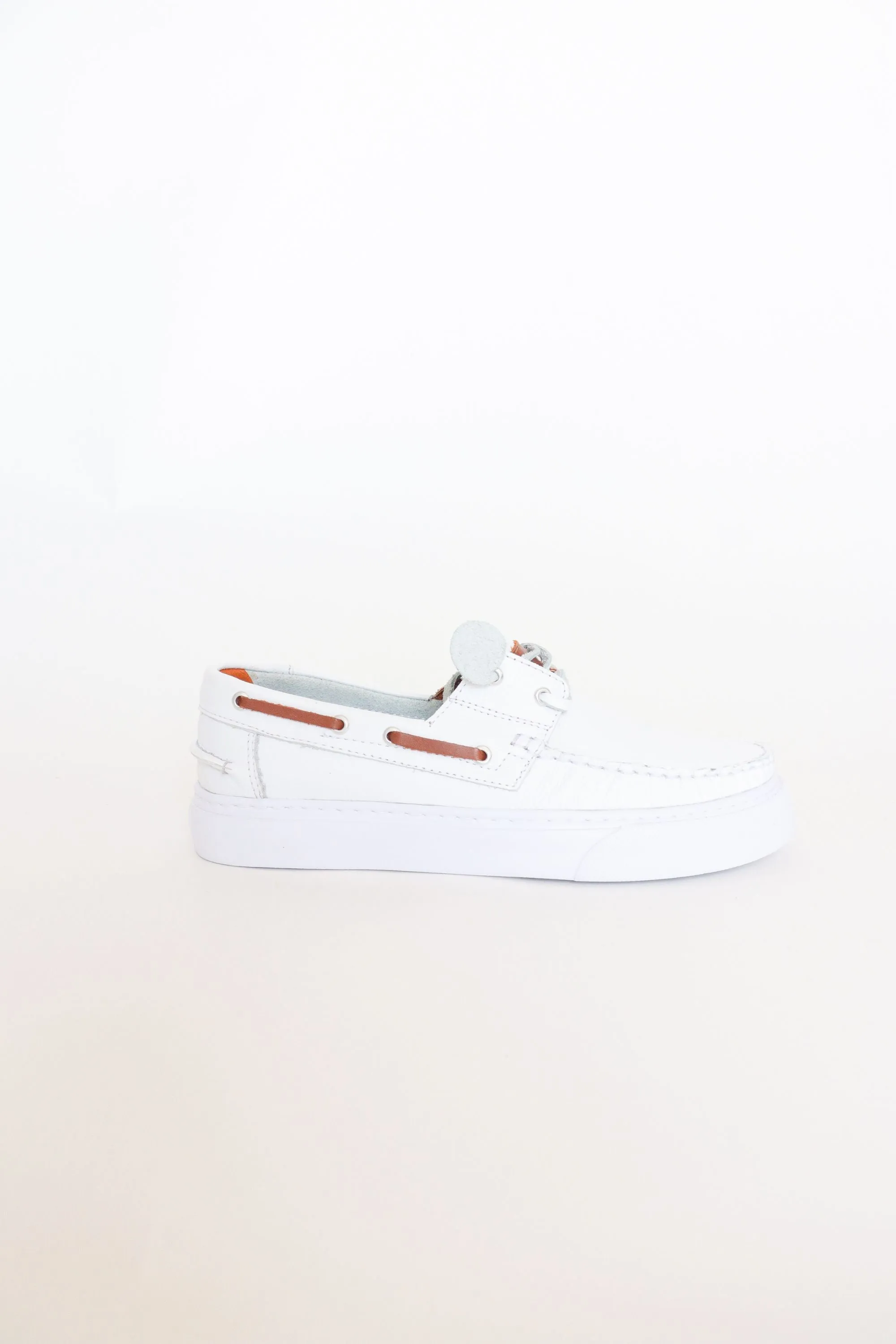 ZAPATO APACHE FEDERICO II DE CUERO BLANCO PARA HOMBRE / REF: 02